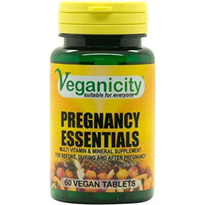 Image of Veganicity Pregnancy Essentials Multivitamin : Women&#039;s Health Supplement 60 Tablets, in a Planet Friendly 99% Recycled Pot