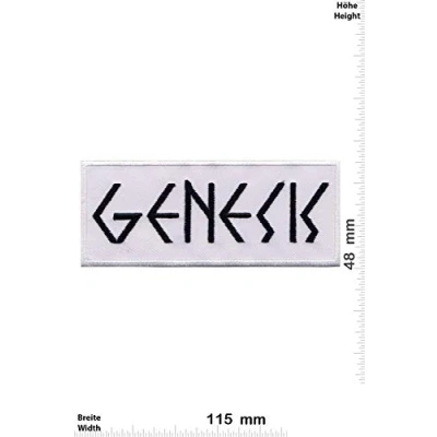 Image of Genesis White Black Rockband Patch Badge Embroidered Iron On Applique