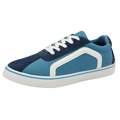 Image of DUNLOP Women&#039;s Brookland Casual Lace Up Sneakers Pumps (Ezra Blue, Numeric_6)