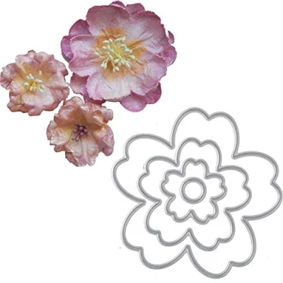 Image of Bluelans® Metal Cutting Dies Embossing Stencil Template for DIY Scrapbook Album Paper Card Craft Decoration (4pcs Flower Dies)