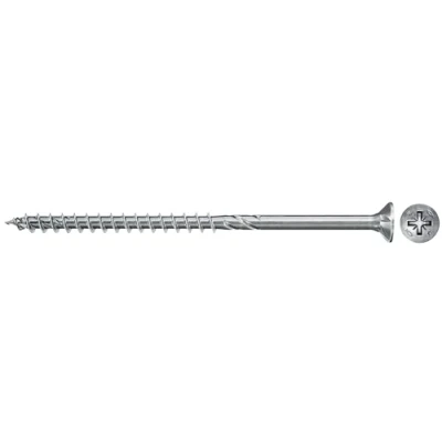 Image of fischer Power Fast II 670506 Chipboard Screws 6.0 x 160 Countersunk Head with Phillips Partially Threaded Galvanised Blue Passivated Pack of 100