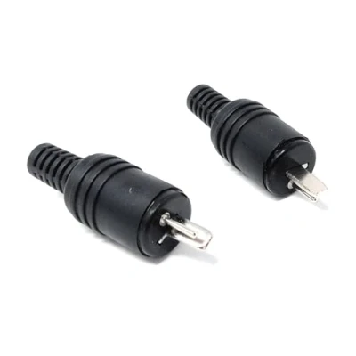 Image of DRUT 2pcs. 2 Pin Speaker DIN Jack Male HiFi Connectors, Screw Terminals, Cable Adapter, Terminals Connections