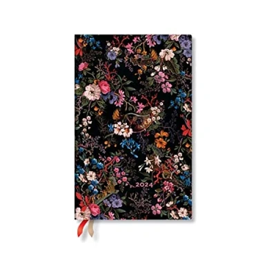 Image of Floralia (William Kilburn) Maxi Vertical 12 month Dayplanner 2024 (Elastic Band Closure)