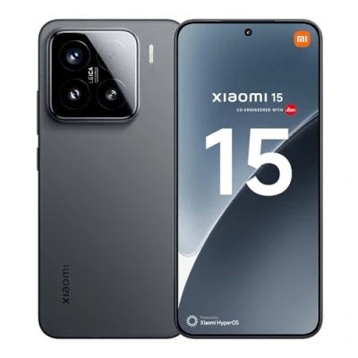 Image of Xiaomi 15 Smartphone, 12+512GB, Black, 50MP Leica main camera, 5240mAh battery, 90W HyperCharge, HyperAI (No power adapter included)