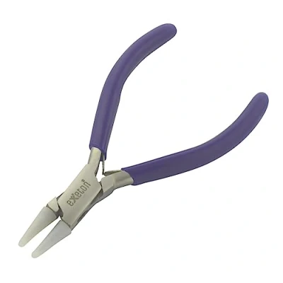 Image of EXETON Jewelry Pliers Tool, Bail Making 6 in 1 Wire Wrapping Multi Step Loop Pliers, Chain Nose, Nylon Jaw Round Nose Beading DIY Art Craft Tools(Nylon Pliers)