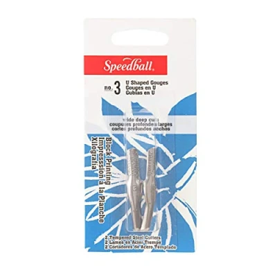 Image of Speedball Lino Cutter #3 Small U Gouge, 2 Per Card For Art, Block Printing, Screen Craft, Printmaking, Home, Printers, Studio, Artists, Carving, Stamping, Linoleum Graphics