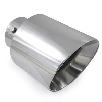 Image of Exhaust Tip Trim Car End Pipe Tail Sport Muffler Stainless Steel Ã˜ 56mm Chrome Universal