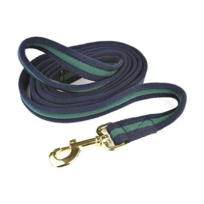 Image of Hy Soft Webbing Lead Rein without Chain Navy/Green 2m