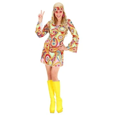 Image of Ladies Hippie Girl Costume Extra Large UK 18 20 for 60s 70s Hippy Fancy Dress