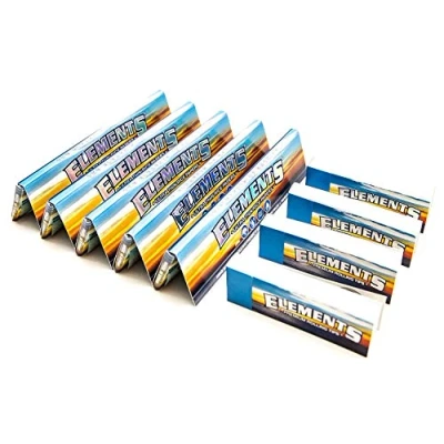 Image of 2 X [5 Packs] Elements King Size Slim Rolling Papers with [4 Booklets] of Tips