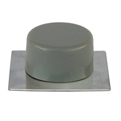 Image of Sysfix 2311503 Door Stop Stainless Adhesive with Base in Box of 10 Units Grey
