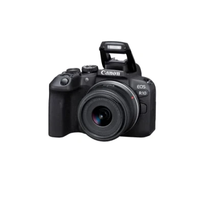 Image of Canon EOS R10 Mirrorless Camera + RF S 18 45 mm F4.5 6.3 is STM Lens Adapter EF R (Hybrid Camera, DSLR Upgrade, 15 B/s, 4K Videos, Dual Pixel CMOS AF II Focus System, WLAN) Black