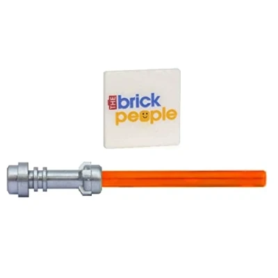 Image of LEGO Accessories: Star Wars Replacement Orange Lightsaber (Trans Orange) for Minifigs