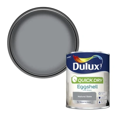 Image of Dulux 5358164 Quick Dry Eggshell Paint Natural Slate 750ML