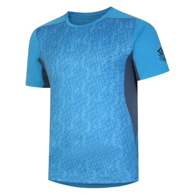 Image of Umbro Mens Pro Training Elite Graphic Print Jersey (Malibu Blue/Bering Sea) Size Large
