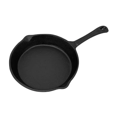Image of Cast Iron Pre Seasoned Ovenproof Kitchen Skillet/Frying Pan Suitable for All Hobs Including Induction (16cm)