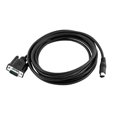 Image of sourcing map 9.2 Feet D SUB DB9 9 Pin Male to Mini DIN 8 28AWG Connector Cable Converter, Black