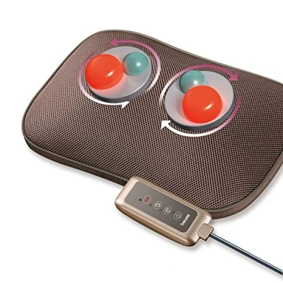 Image of Beurer MG147 Shiatsu Massage Cushion Versatile Massager Your Back, Neck, Shoulders and Legs Optional Heat Function 4X 3D Heads for a Simulated Machine Washable Cover