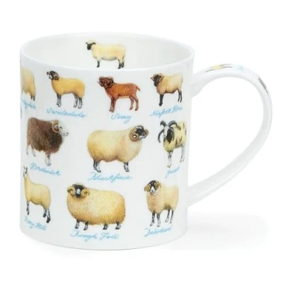 Image of Dunoon Orkney 0.35 Litre Fine Bone China Mug ^On The Farm Animals (Sheeo)