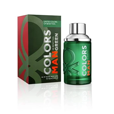 Image of Benetton Green from United Colors, Eau de Toilette Spray for Men Long Lasting Fresh, Elegant, Engaged and Masculine Woody, Citrus, Vetiver Notes Ideal Day Wear 100 ml