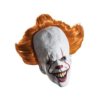 Image of Rubie&#039;s Official Pennywise IT (2017 Movie), Adult Deluxe Halloween Clown Overhead Mask