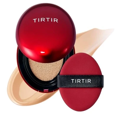 Image of [*Mini Size*] TIRTIR Mask Fit Red Cushion Foundation Japan&#039;s No.1 Choice for Glass skin, Long Lasting, Lightweight, Buildable Coverage, Semi Matte (22N Shell Beige, 4.5g (Pack of 1))