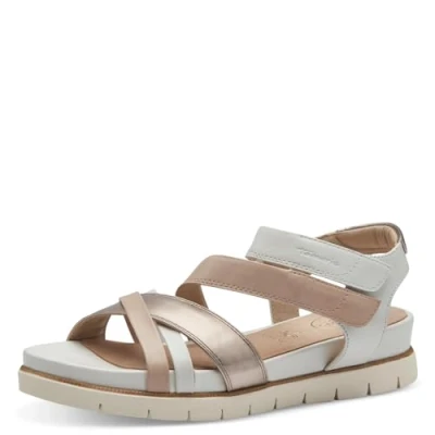 Image of TAMARIS Women&#039;s 8 88711 42 Wedge Sandal, Rose, 6.5 UK