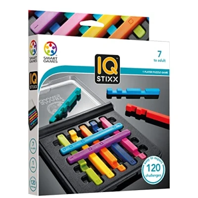 Image of Smart Games IQ Stixx, Puzzle Game with 120 Challenges, 7+ Years