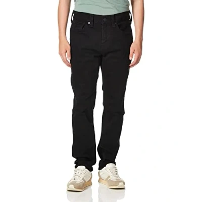 Image of True Religion Men&#039;s Rocco Skinny Fit Jean with Back Flap Pockets, 2sb Body Rinse Black, 40W x 32L