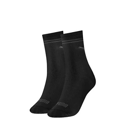 Image of Puma Women&#039;s CLSSC Sock, Black, 35/38 (Pack of 2)