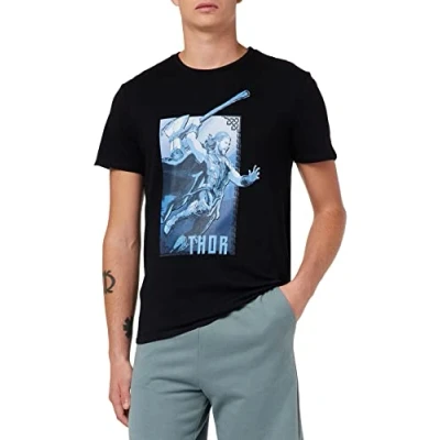Image of Marvel Men&#039;s Metlatmts022 T Shirt, Black, S