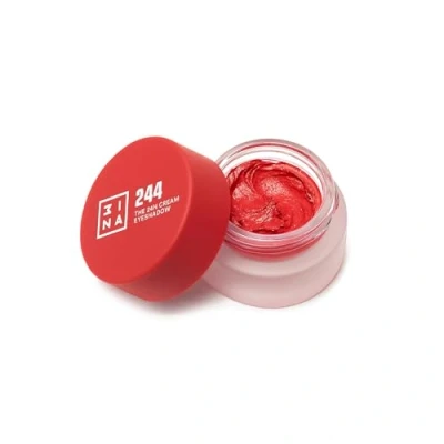 Image of 3INA MAKEUP The 24H Cream Eyeshadow 244 Red Waterproof Fast Drying Matte Shimmer Glitter