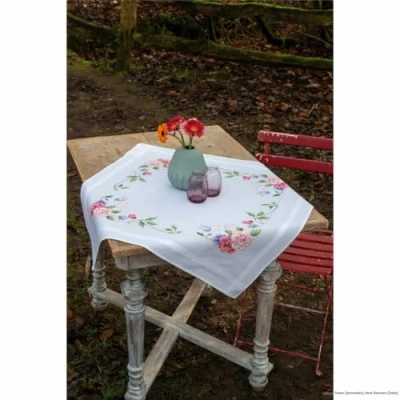 Image of Vervaco PN 0164449 Printed Tablecloth Cross Stitch Set, Multi Colour, 80 x cm