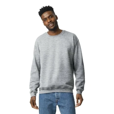Image of GILDAN Men&#039;s Fleece Crewneck Sweatshirt, Style G18000, Sport Grey, S