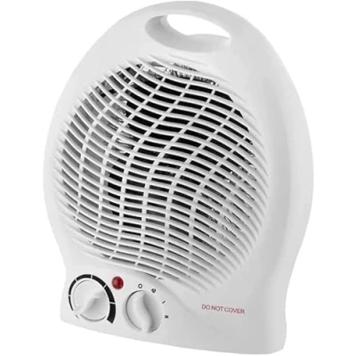 Image of AMAJ Thermo Fan Heater with 2 Heat Settings and Overheat Protection Portable Lightweight 800W &amp; 2000W, White Dark (Thermo 2000 W), PPWL44001