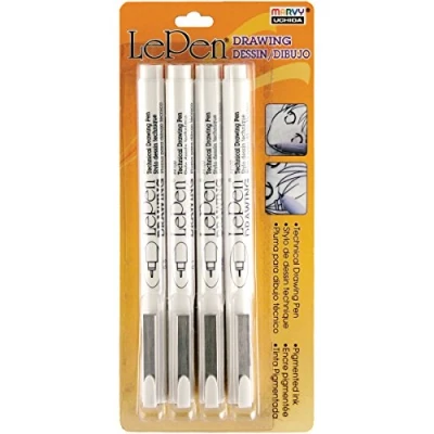 Image of Uchida Lepen Technical Drawing Set, Multi Colour, 4 Count (Pack of 1)