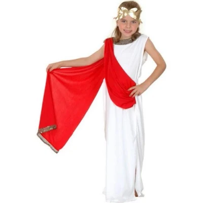 Image of KIDS GIRLS ROMAN EMPEROR GODDESS COSTUMES GREEK CAESER TOGA OUTFIT FANCY DRESS SIZE LARGE