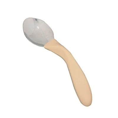 Image of Homecraft Caring Cutlery, Ivory Handle Right Handed Spoon (Eligible for VAT Relief in the UK) Ergonomic Stainless Steel Eating Utensil, Silverware Weak Grip, Elderly, Disabled, Handicapped