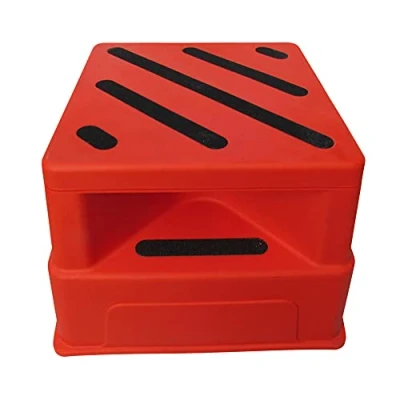 Image of SecureFix Direct Heavy Duty Safety Step Stool 250KG (Grip Non Slip Lightweight Orange Square)