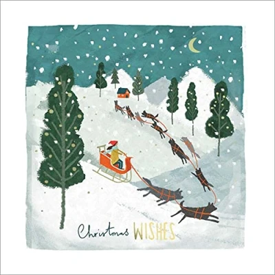 Image of Pack of 8 Snow Sledding Marie Curie Charity Christmas Cards Xmas 556835