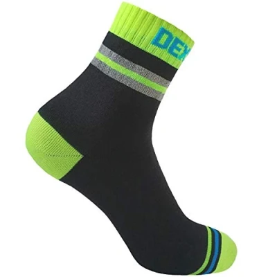 Image of Dexshell Pro Visibility Cycling sock Hi Viz Yellow 100% Waterproof and Breathable Black/Yellow (Large)
