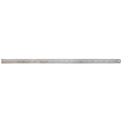 Image of Faithfull Matt Silver Hardened Stainless Steel Ruler (Metric) 1M