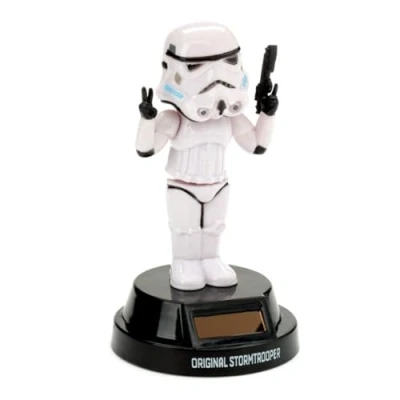 Image of Puckator The Original Stormtrooper Peace Solar Pal Home Office Table Desk Dashboard Car Decor Decoration Gift Ideas Gifts For Teenage Old Boy Girl Dad Mums Powered KIds Toys Toy Figure Figures