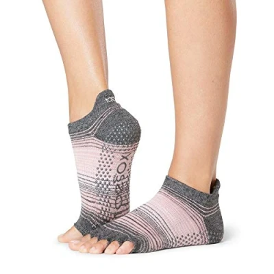 Image of Mens and Women&#039;s 1 Pair ToeSox Half Toe Organic Cotton Low Rise Yoga Socks Echo M