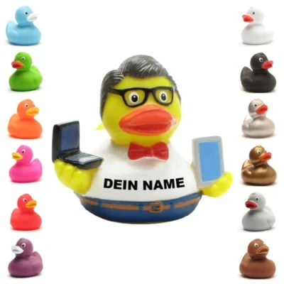 Image of Rubber Duck Personalised (Nerd Duck)