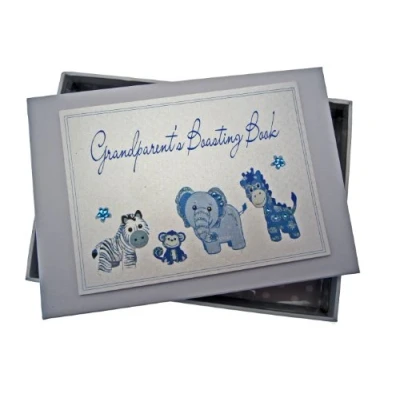 Image of White Cotton Cards Grandparent&#039;s Boasting Book Photo Album (Tiny, Blue),12.5x17.5x2.5 cm