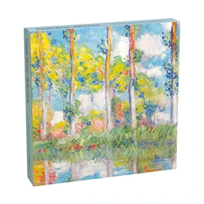 Image of Museums &amp; Galleries Claude Monet Reflections Pack of 8 Square Art Greeting Cards with White Envelopes