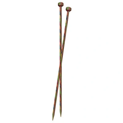 Image of KnitPro 25 cm x 5 mm Symfonie Single Pointed Needles, Multi Color