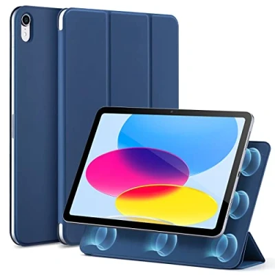 Image of ESR for iPad 10th Generation Case, Rebound Magnetic Convenient Attachment, Two Way Trifold Stand, Lightweight Protection, Auto Sleep/Wake, Silky Smooth Cover, Navy Blue