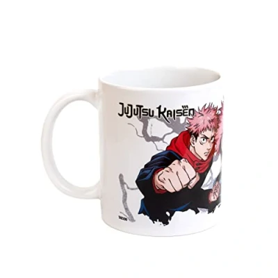 Image of Grupo Erik Jujutsu Kaisen Yuji &amp; Sukuna Ceramic Mug 35 cl 350 ml 3.74 x 3.15 inch 9.5 8 cm Coffee Tea Manga